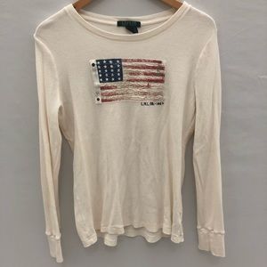 Ralph Lauren L/S American Flag Thermal Sz XL